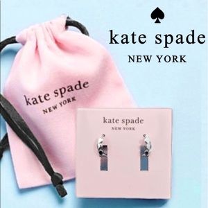 Kate Spade Silver Heart Huggies